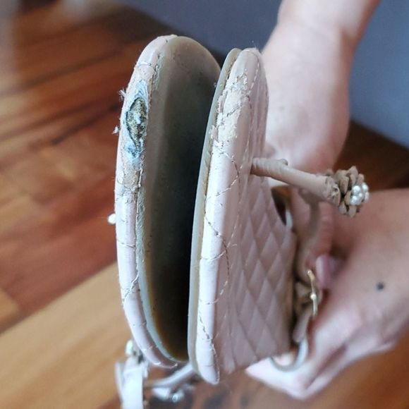 Marc Fischer Nude Pink Floral Pearl detail sandals - Picture 7 of 8